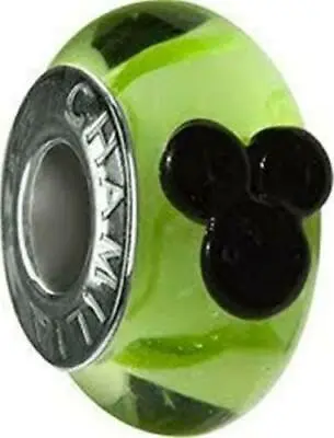 💖 New CHAMILIA Disney Mickey Mouse Murano Glass 925 Silver BEAD CHARM DISO-2 💖 • $14.99