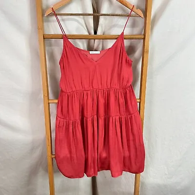 Oysho Dress Womens Small Red Sleeveless Layered Summer Mini A-Line • $9.95