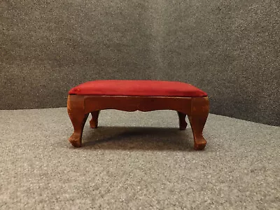 Antique Footstools Small Queen Ann Legs Wooden Upholstered Refinish Project 2 ST • $99.98