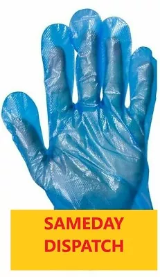 £54.99 • Buy Disposable Food Safe Textured Blue PE Plastic Polythene Gloves - Catering