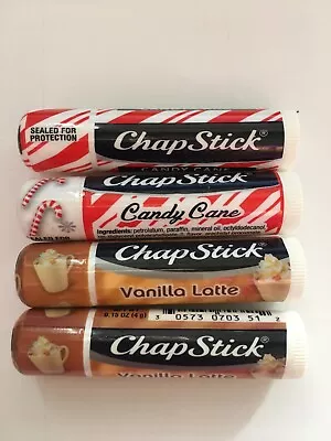 Lot Of 4 Chapsticks:  2-vanilla Latte And 2-candy Cane~new Sealed • $9.75