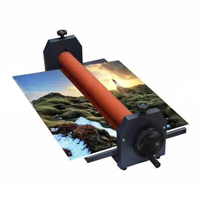 Manual Cold Roll Laminator Vinyl Photo Film Laminating Machine 700 Mm • £89.99