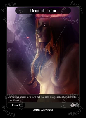 $6.99 • Buy Demonic Tutor - High Quality Altered Art Custom Cards
