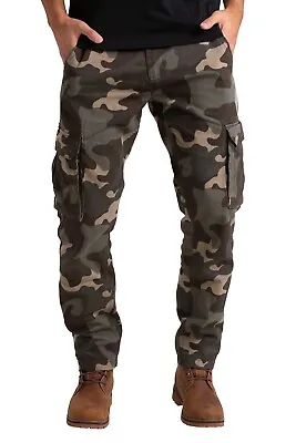 Mens Military Camo Cargo Trouser Casual 100%Cotton Utility Multi Color Work Pant • $20