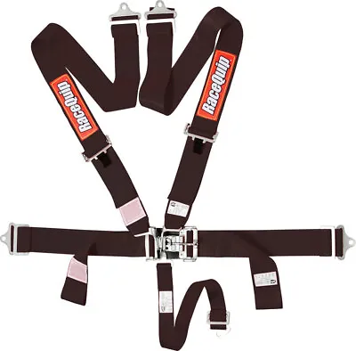 RaceQuip 711001 Latch & Link 5-Point Harness Safety Seat Belt Set Black SFI 16.1 • $124.95