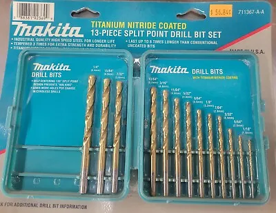 Makita 711367-A-A 13 Piece Drill Bit Set Titanium Nitride Coated • $40