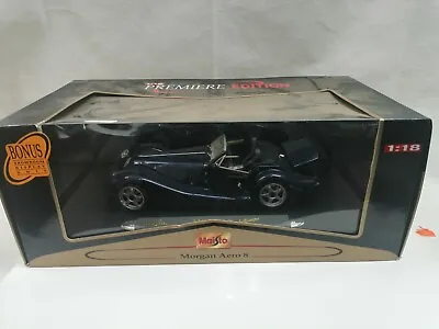 £60 • Buy Maisto 1/18 MORGAN AERO 8 Blue Diecast Metal Model Sports Car Boxed