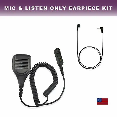 Speaker Mic With 3.5mm Listen Only Earbud Earpiece For Motorola XPR3300e XPR3500 • $27.99