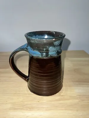 Blue And Brown Pacific Stoneware Mug USA Vintage 1968 • $40