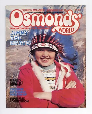 The Osmonds World Magazine April 1976 No. 30 Donny Osmond Brothers Marie Jimmy • £17