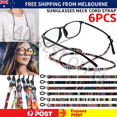 $5.74 • Buy Colorful Sunglasses Straps Eyeglass Chain Reading Glasses Holder Neck Cords AU