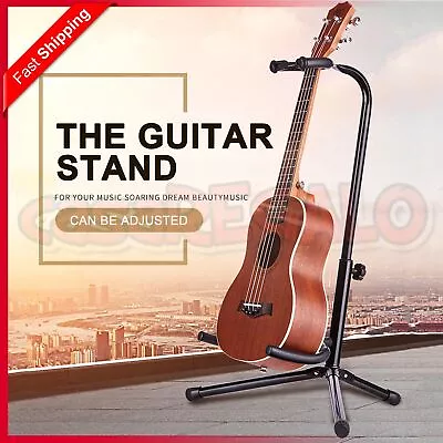 $14.95 • Buy Guitar Folding Tripod Stand Acoustic Electric Gear Metal Holder Black New AU