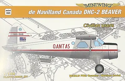 1/144 Utility Aircraft : Dehavilland DHC-2 Beaver [Qantas +1]#mini365 : MINIWING • $24.95