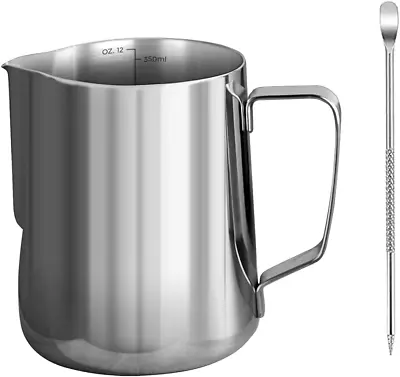 Milk Frothing Pitcher Espresso Coffee Pitcher Measuring 12 Oz304 Stainless S... • $16.99