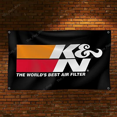 K&N Motorsports Flag Banner 3x5ft Car Garage Workshop Man Cave Wall Decor Sign • $14.95