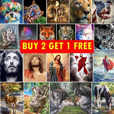 $10.99 • Buy Animal 5D DIY Full Drill Diamond Painting Embroidery Kits Home Decor Arts Gifts