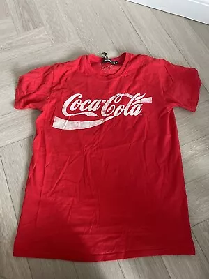 Womens Missguided Coca Cola Print Red Tshirt Size S • £4.99
