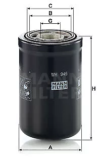 Filter Operating Hydraulics Wh 945 Mann-filter  New Oe Replacement • £54.30