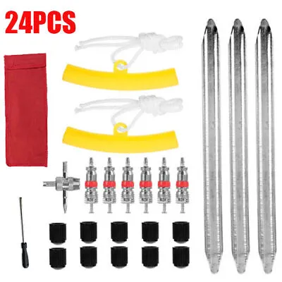 24x Motorcycle Spoon Tire Irons Lever Tools Changer Tire Changing Repair Kit • $16.87