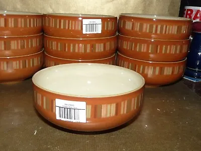 Denby Fire Chilli Stripes Cereal / Soup Bowl 6  Diameter New / Unused • £10.99