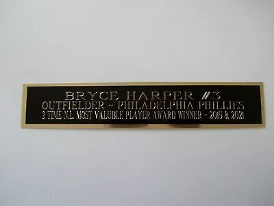 Bryce Harper Phillies Baseball Card Display Case Engraved Nameplate 1.5  X 6  • $6.50