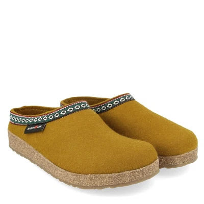 £77.70 • Buy Haflinger Franzl Slippers In Ocher Wool Felt Masala