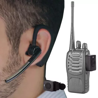 Walkie Talkie Wireless Earphone Bluetooth Headset Two Way Radio Earpiece K Plug • $43.23