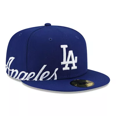 New Era LA Dodgers MLB Side Split Blue 59FIFTY Official 60243529 Fitted Cap • $54.99