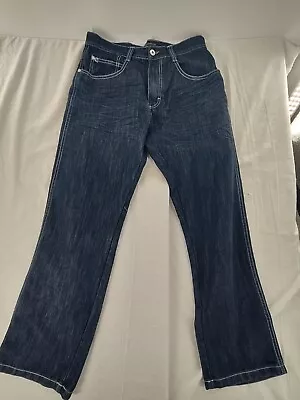 SOUTHPOLE 4180 Jeans Mens 32x32 VTG Y2K Blue Dark Wash Wide Leg Baggy Hip Hop • $35.95