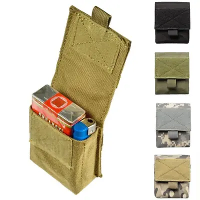 Military Molle Pouch Tactical Single Pistol Magazine Pouch Hunting Ammo Camo Bag • $9.99