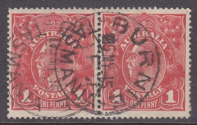 $3.50 • Buy KGV Heads Single Wmk 1d Red Die 1 Used *POSTMARK* SG 21c (1BB)