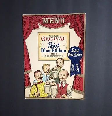 1960 Pabst Blue Ribbon Beer Barbershop Quartet Menu Wisconsin State Fair • $32.98