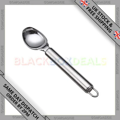 Ice Cream Scoop Stainless Steel Heavy Duty Mash Potato Sorbet Spoon 6cm X 4cm • £3.07