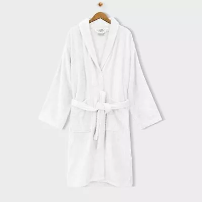 100% Cotton Unisex Shawl Terry Towelling Bath Robe Mens & Ladies Dressing Gown • £15.99