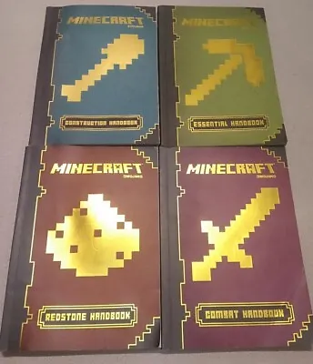 Complete Set Of 4 Minecraft Handbook Lot Combat Essential Construction Redstone • $16.95