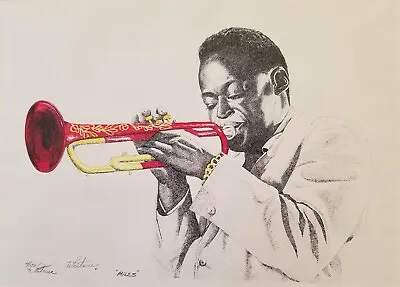 Fine Art Print Miles Davis By Ron Whitacre Signed And Numbered/ Jazz Music • $75