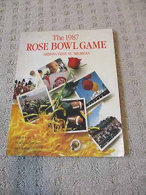 1987 Rose Bowl Game Program Arizona State Sun Devils VS Michigan Wolverines NCAA • $7.99