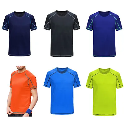 $13.15 • Buy Men's Workout Swim Shirts Quick Dry Beach Pool T-Shirt Athletic Muscle Tank Top