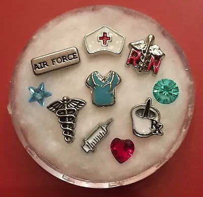 Floating Charm~*~RN Military Nurse Army Navy Air Force Marines~*~Living Locket • $13.99