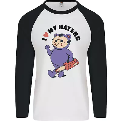 I Love My Haters Funny Halloween Mens L/S Baseball T-Shirt • $12.43