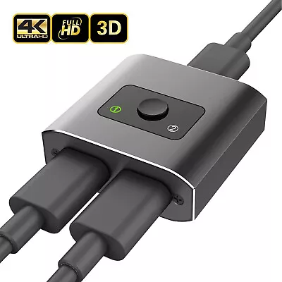 HDMI Splitter 1 In 2 Out/2 In 1 Out 4K Powered Amplifier For Xbox PS4 PS3 Roku • $32.29