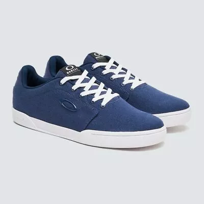 Oakley Mens Canvas Flyer Sneaker Durable Trainers Blue Size Us 8 Uk 7 Was £50 • £34.99