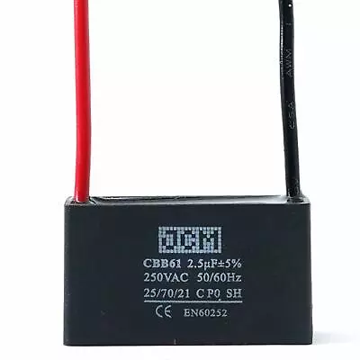 $8.50 • Buy Ceiling Fan Capacitor 2.5uf 250v Ac 2.5 Uf 250vac Motor Electric Cap 2.5mfd Mfd