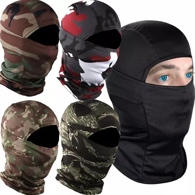 $5.98 • Buy Tactical Balaclava Camo Face Mask UV Protection Ski Sun Hood Cover For Men Women