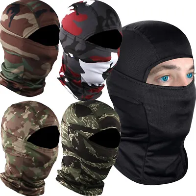 Tactical Balaclava Camo Face Mask UV Protection Ski Sun Hood Cover For Men Women • $5.98