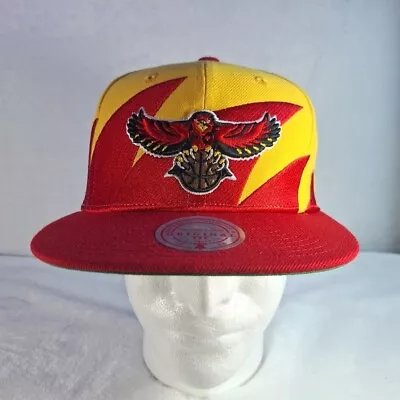 Mitchell & Ness Atlanta Hawks Sharktooth City Colors Snapback Hat Cap  • $33