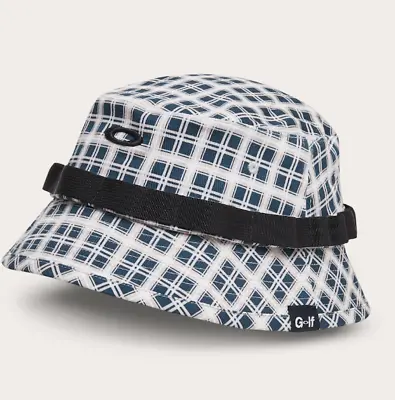 Oakley Golf Graphic Bucket Hat FOS901210-9VO Nylon Cap OneSize Oil BlueCheck New • $69