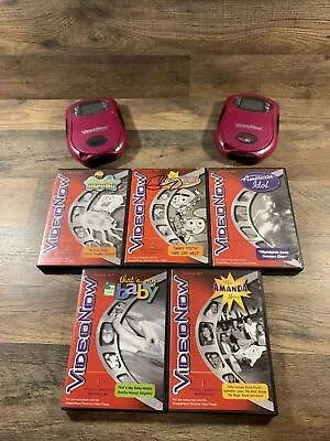 2 Purple Vtg Hasbro VideoNow Personal Video Player + 6 Shows 5 With Case 1 Loose • $24.98