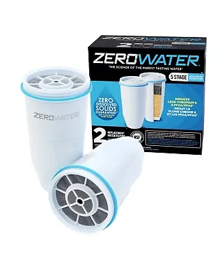 ZERO WATER 5 Stage Replacement Water FILTERS Advanced FILTRATION 2-ZRG3-017-02  • $34.99