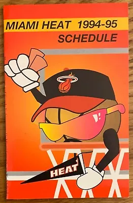 Miami Heat 1994-1995 Team Schedule Wow !!! • $8.97